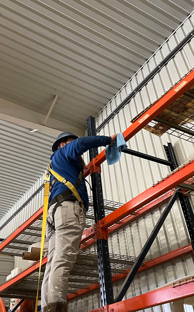 Hand Cleaning of Racking