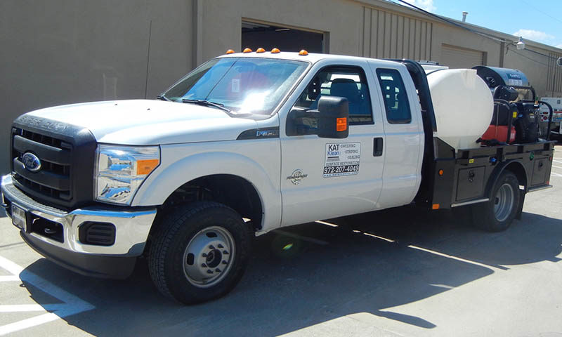 Pressure Washing Truck Parking Lot Cleaning